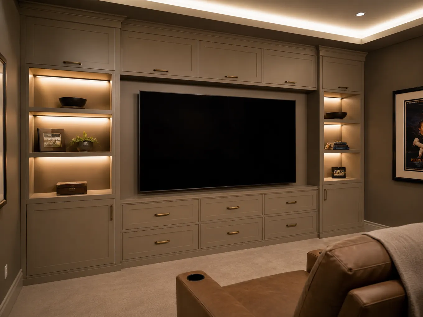Grey media room