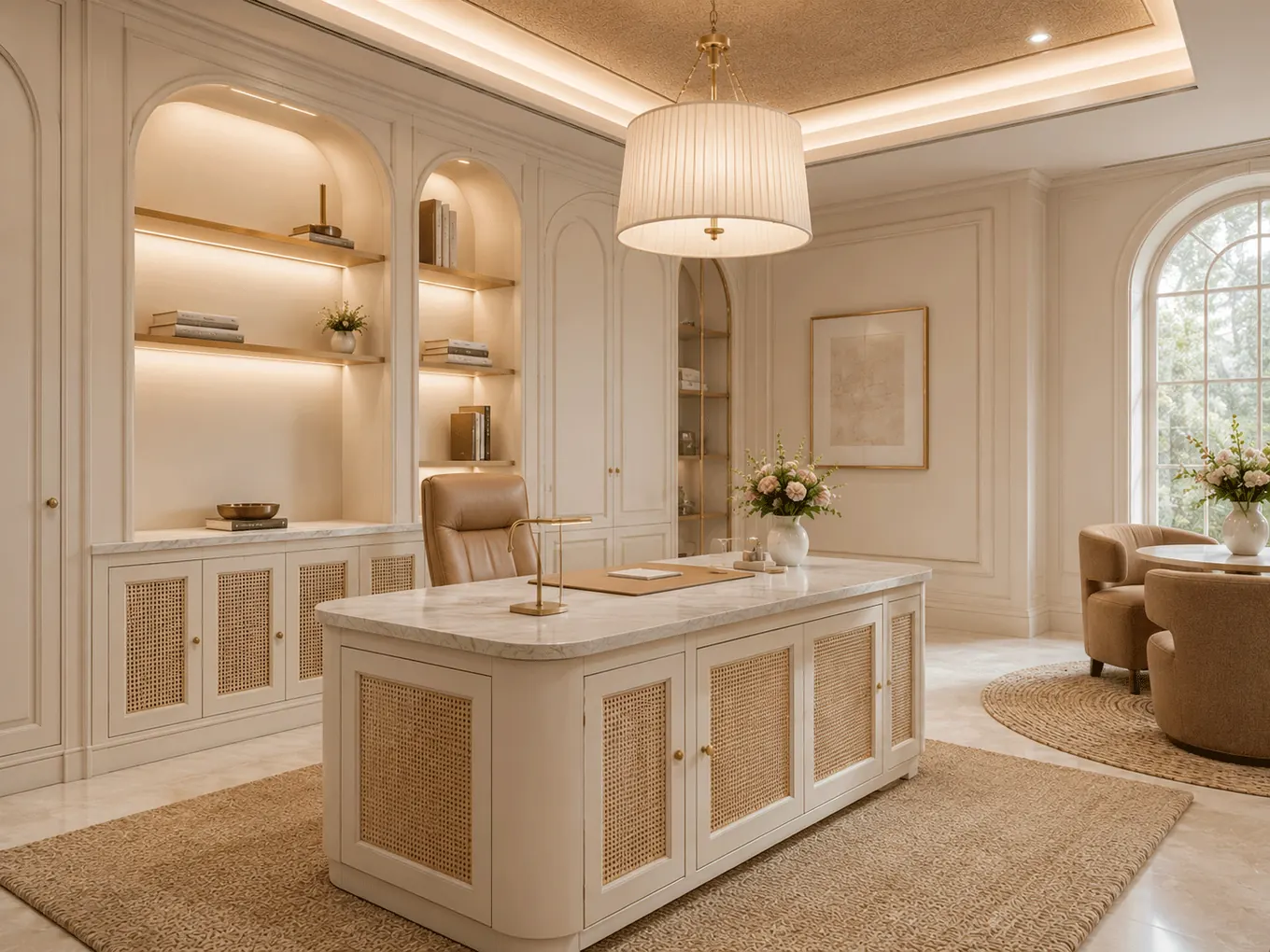 Rattan home office
