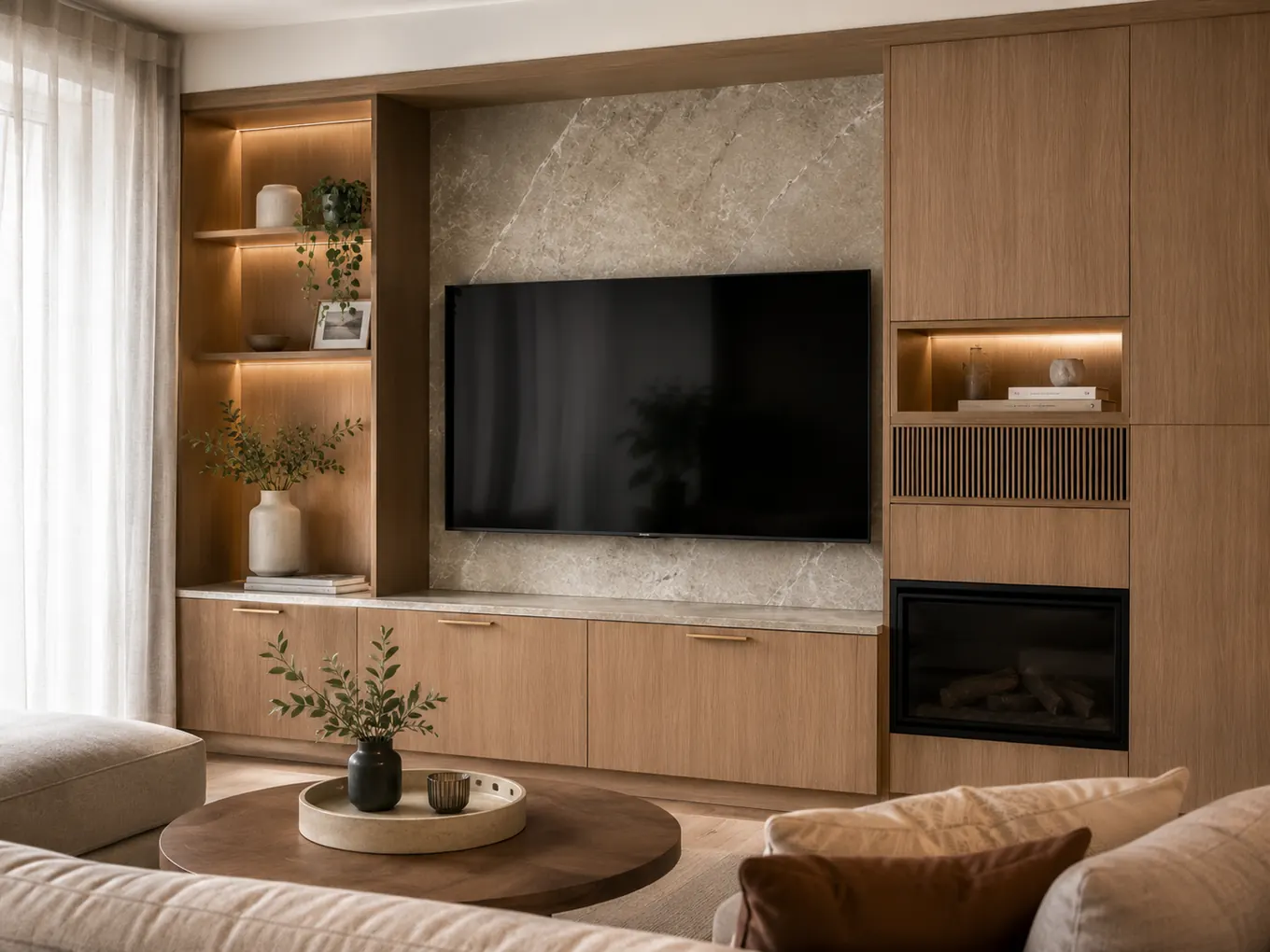 Projection media wall